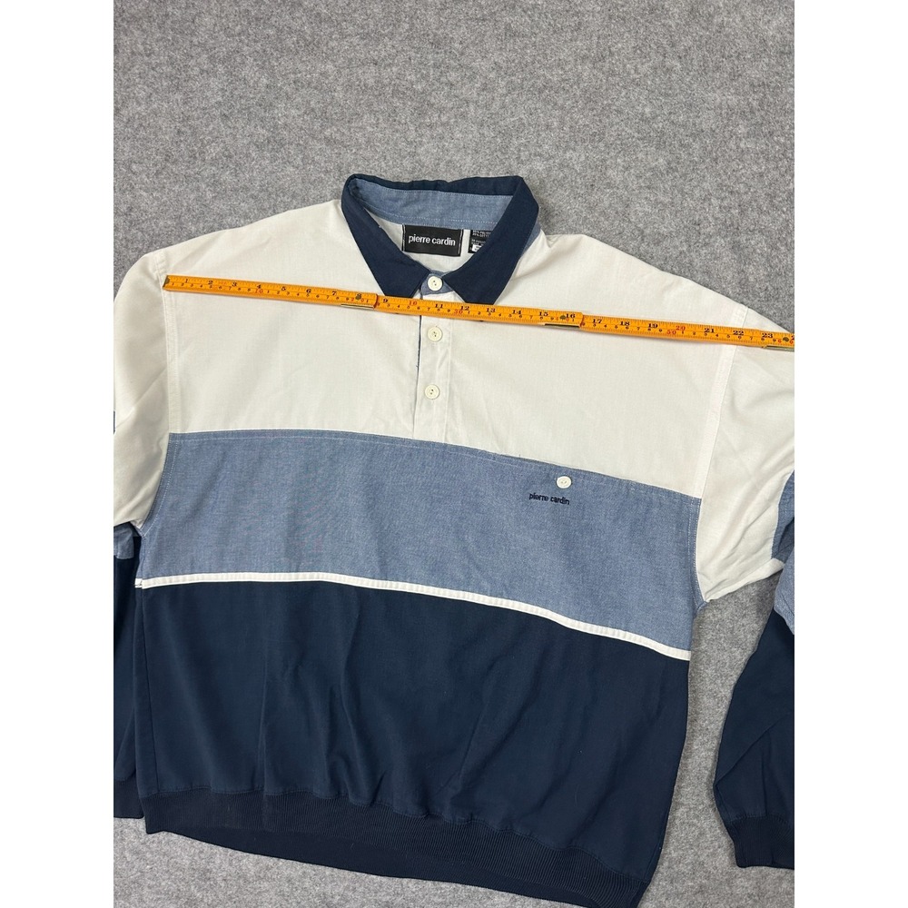 Pierre Cardin Rugby Shirt Mens Large Multicolor Colorblock Knit - Picture 4 of 7